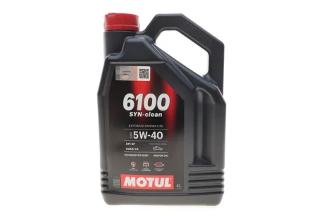 Олива 5W40 6100 Syn-clean (4L) (ACEA C3/API PERFORMANCE SP) (113115) MOTUL 854350