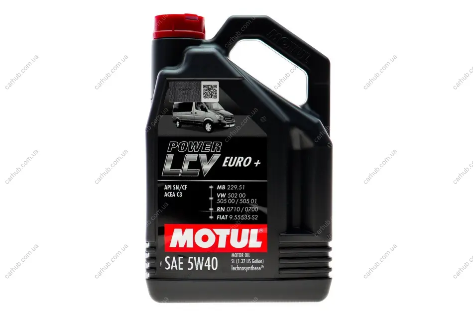 Олива 5W40 Power LCV Euro+ (5L) (106132)(MB 229.51/VW 502 00/505 00/505 01/RN0710/RN0700/9.55535-S2) MOTUL 872151 (фото 1)