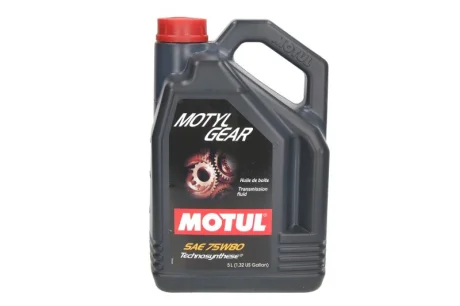 Олива MTF MOTYLGEAR (5L) 75W80 MIL L-2105D MOTUL MOTYLGEAR 75W80 5L