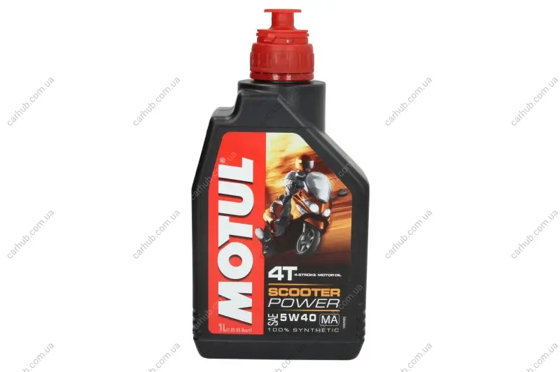 Олива для чотиритактних двигунів Scooter Power 5W40 1л, API SN SP JASO MA Синтетична MOTUL SCOOTERP 5W40 1L (фото 1)