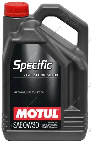 Моторна олива SPECIFIC (5L) 0W30 ACEA A5 B5 VW 503.00 VW 506.00 VW 506.01 MOTUL SPECIFIC 506.01 0W30 5L (фото 1)
