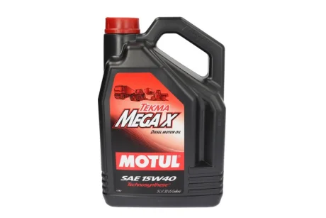 Моторна олива TEKMA (5L) 15W40 API CH-4 CI-4 ACEA E7 CATERPILLAR ECF-1A CUMMINS 20078 DETROIT DIESEL 93K215 DEUTZ DQC III GLOBAL DHD-1 KAMAZ MACK EO-N MAN 3275 MB 228.3 MTU TYP 2 RENAULT MOTUL TEKMA MEGA X 15W40 5L