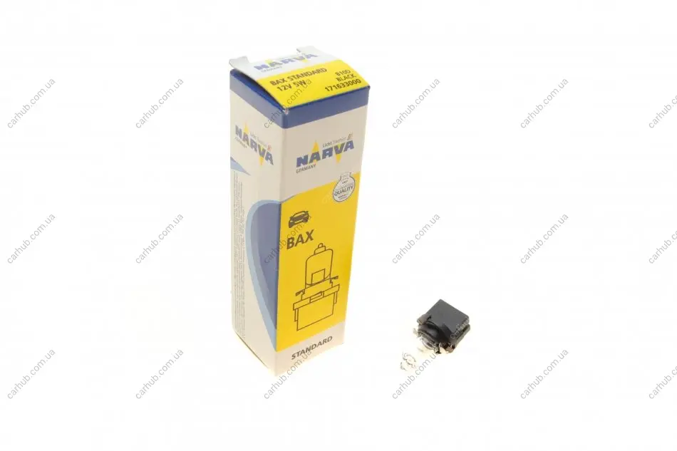 Автолампа BAX 5W 12V 5W B10d Black NARVA 171633000 (фото 1)