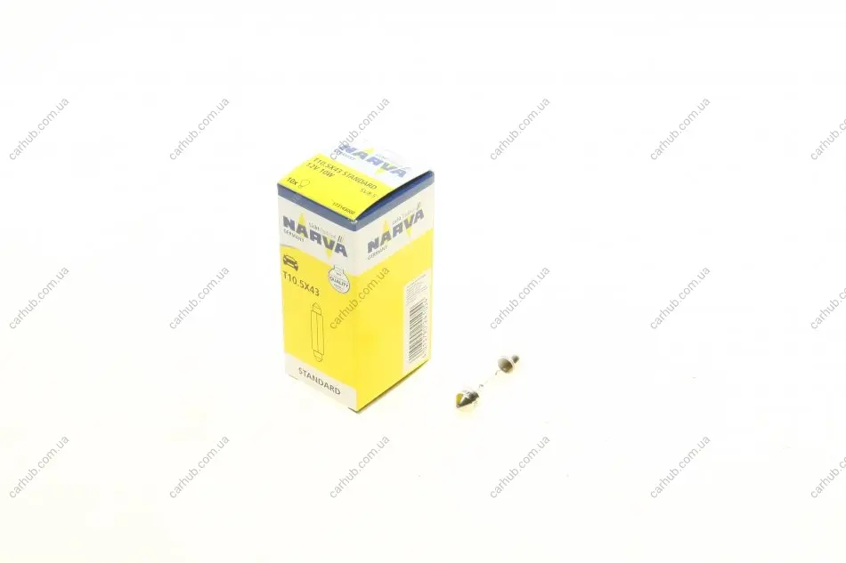 Автолампа C10W 12V 10W SV8.5 Standard (L=41/d=11) NARVA 173143000 (фото 1)