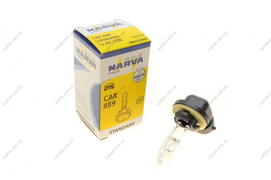 Автолампа 889 12.8V 27W PGJ13 Standard (Американські типи) NARVA 480453000 (фото 1)