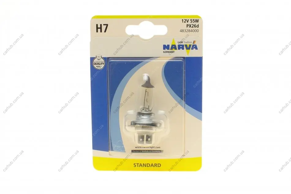 Автолампа H7 12V 55W PX26d Standard (блістер/1шт) NARVA 483284000 (фото 1)