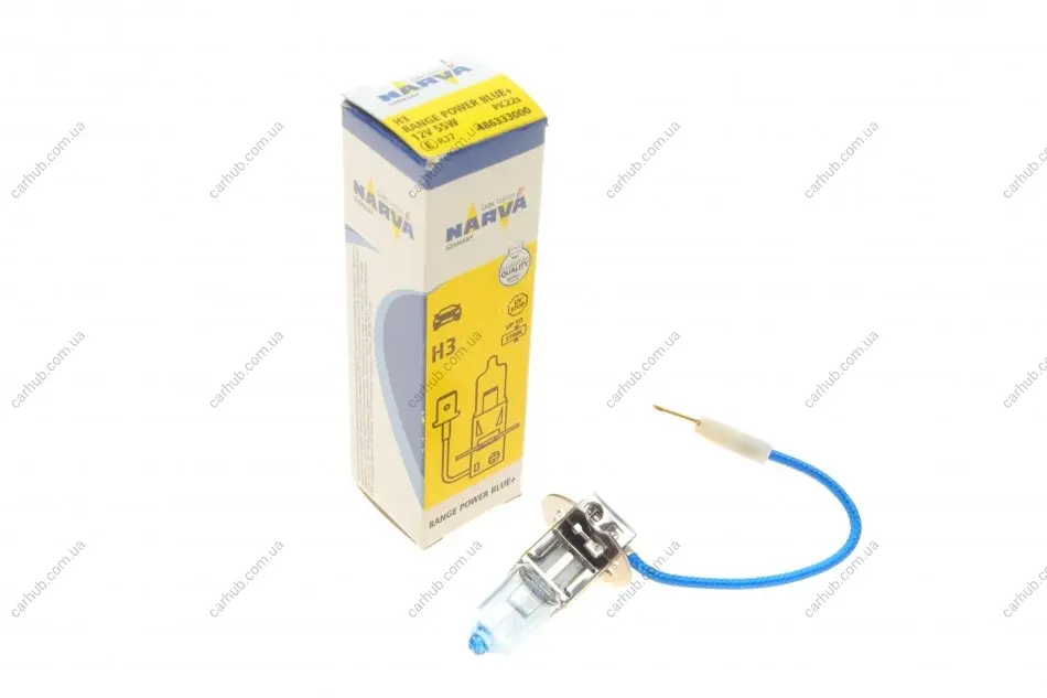 Автолампа H3 12V 55W PK22s Range Power Blue + (3700K) NARVA 486333000 (фото 1)