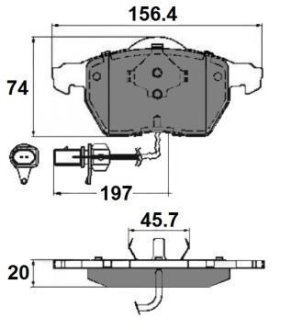 Тормозные колодки пер. Passat B5/Audi A4/A6 00-05 National NP2026