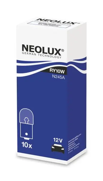Лампа (картон 10шт) RY10W 12В 10Вт BA15S Standard, жовтий NEOLUX NLX245A K10SZT (фото 1)