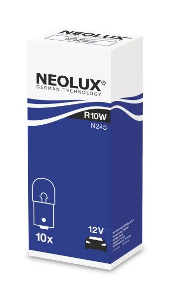 Лампа (картон 10шт) R10W 12В 10Вт NEOLUX NLX245 K10SZT (фото 1)
