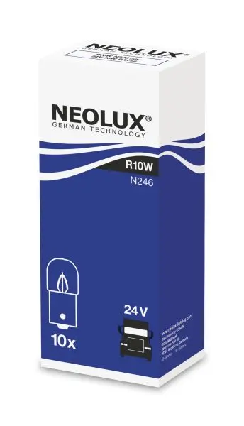 Лампа (картон 10шт) R10W 24В 10Вт NEOLUX NLX246 K10SZT (фото 1)
