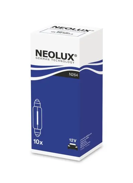 Лампа (картон 10шт) C10W 12В 10Вт NEOLUX NLX264 K10SZT (фото 1)