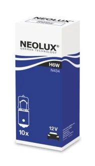 Лампа (картон 10шт) H6W 12В 6Вт NEOLUX NLX434 K10SZT