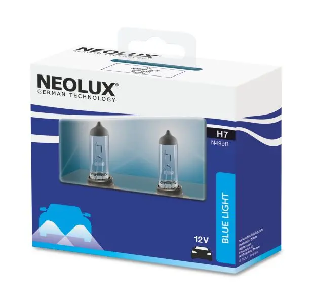 Лампа (Набір 2шт) H7 12В 55Вт PX26D Blue Light, синя NEOLUX NLX499B-SCB (фото 1)