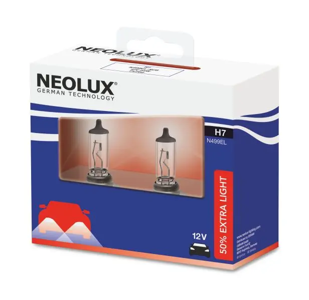 Лампа (Набір 2шт) H7 12В 55Вт PX26D Extra Light + 50% NEOLUX NLX499EL-SCB (фото 1)