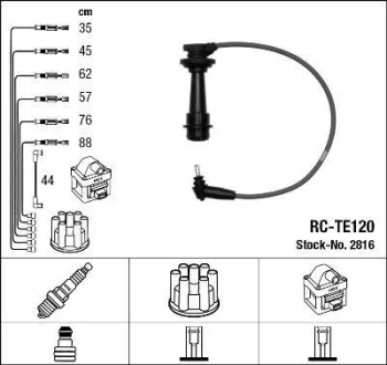 Комплект проводів запалювання LEXUS GS 3.0 01.93-12.04 NGK 2816