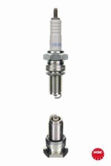 Свічка запалювання DR8ES-L розмір вкручування: 18 довжина різьби 19мм нікель Gwint M4 резистор BIMOTA YB HONDA ATC, BIG RED, CB, CBX, CG, CL, CRM, CT, CX, GL, NX, TL, TLR, TR, TRX, XL 100-1200 NGK 2923
