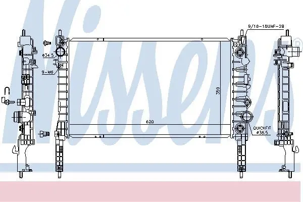 Радіатор охолодження двигуна First Fit NISSENS 606053 (фото 1)