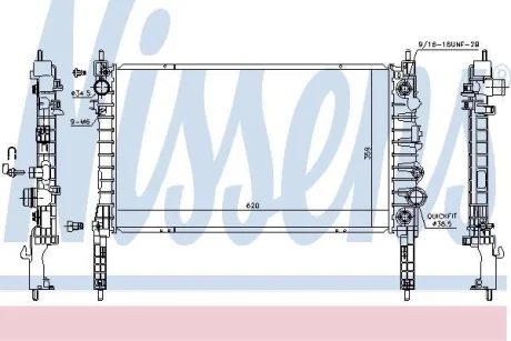 Радіатор охолодження двигуна First Fit NISSENS 606053