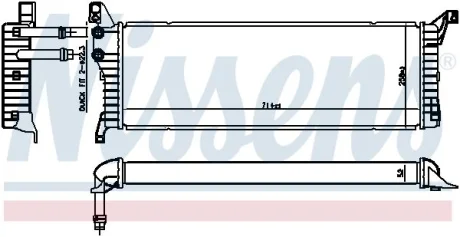 Радіатор інтеркулера VW T6 2.0TDI 15-24 NISSENS 606087