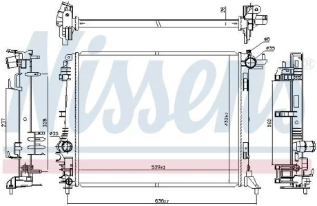 Радіатор охолодження двигуна Scenic/Megane 1.2/1.3TCe /1.5dCi 16- NISSENS 606473
