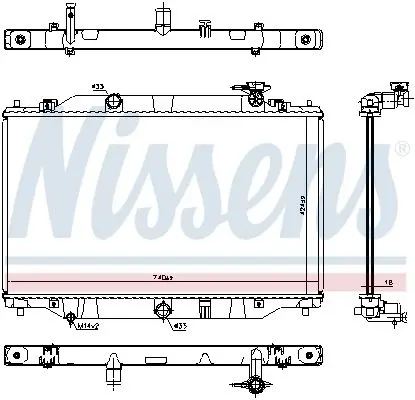 Радіатор охолодження CX-5 (KF) 2.0-2.5 17- NISSENS 606698 (фото 1)