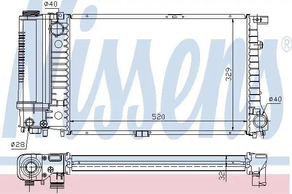 Радіатор охолодження двигуна First Fit NISSENS 60736A (фото 1)