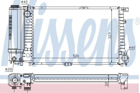 Радіатор охолодження двигуна First Fit NISSENS 60736A