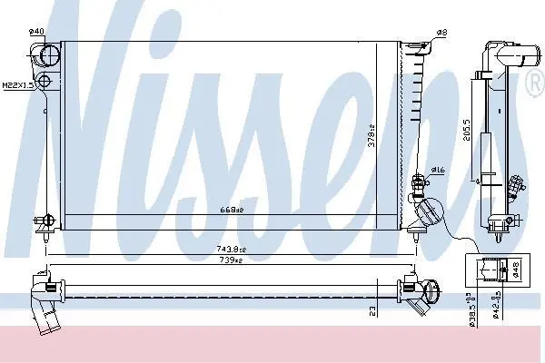 Радіатор охолодження двигуна First Fit NISSENS 61315 (фото 1)