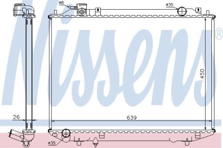 Радіатор охолодження двигуна NISSENS 62246A