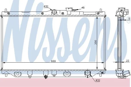Радіатор охолодження двигуна First Fit NISSENS 62279A