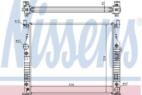 Фото радіатор охолодження двигуна First Fit NISSENS 62576A Радіатор охолодження двигуна First Fit NISSENS 62576A