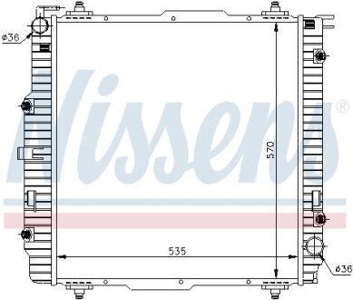 Фото радіатор охолодження двигуна First Fit NISSENS 62599A Радіатор охолодження двигуна First Fit NISSENS 62599A