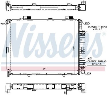 Фото радіатор системи охолодження NISSENS 62691A Радіатор системи охолодження NISSENS 62691A