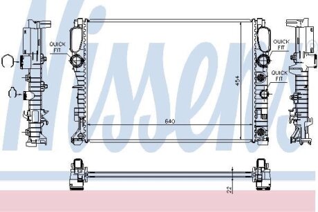 Радіатор охолодження двигуна First Fit NISSENS 62792A
