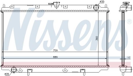 Фото радіатор системи охолодження NISSENS 62927A Радіатор системи охолодження NISSENS 62927A