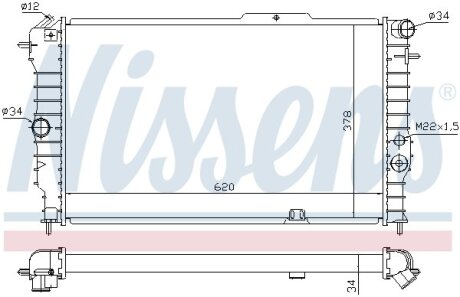Фото радіатор системи охолодження NISSENS 630631 Радіатор системи охолодження NISSENS 630631