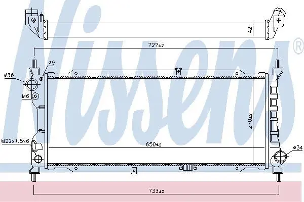 Радіатор охолодження двигуна First Fit NISSENS 63286A (фото 1)