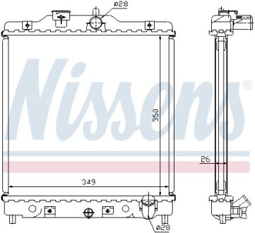Фото радіатор охолодження двигуна First Fit NISSENS 63310A Радіатор охолодження двигуна First Fit NISSENS 63310A