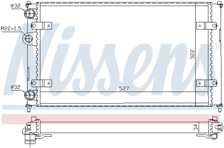 Радіатор системи охолодження NISSENS 639951
