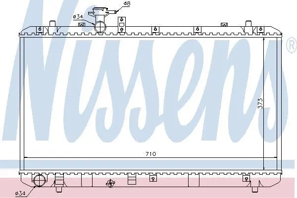 Радіатор охолодження двигуна Suzuki SX4 1.5/1.6i 06-15 (МКПП) NISSENS 64197 (фото 1)
