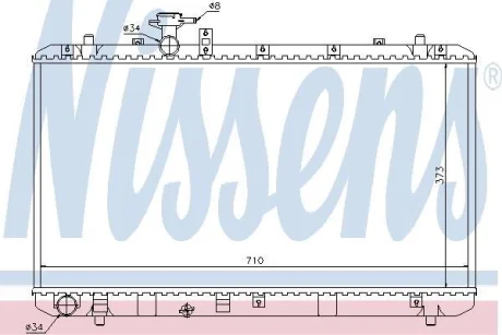 Радіатор охолодження двигуна Suzuki SX4 1.5/1.6i 06-15 (МКПП) NISSENS 64197