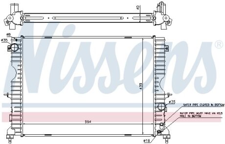 Фото радіатор охолодження двигуна First Fit NISSENS 64312A Радіатор охолодження двигуна First Fit NISSENS 64312A