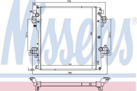 Фото радіатор охолодження LAND CRUISER PRADO (_J15_) 3.0 D-4D 09- NISSENS 646824 Радіатор охолодження LAND CRUISER PRADO (_J15_) 3.0 D-4D 09- NISSENS 646824