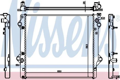 Радіатор охолодження FJ CRUISER (GSJ1_)/LAND CRUISER PRADO (_J12_) 4.0 05-18 NISSENS 64684