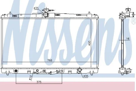 Радіатор охолодження AURION/CAMRY 2.0-3.5 11- NISSENS 646906