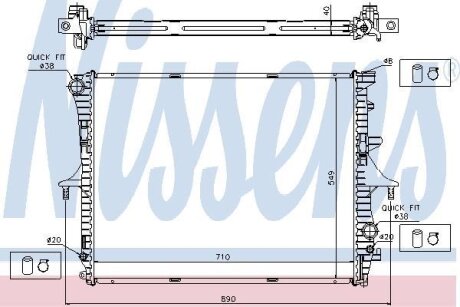 Радіатор охолодження двигуна First Fit NISSENS 65276A