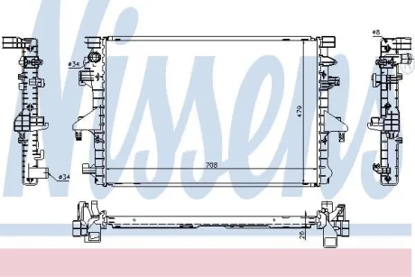 Радіатор охолодження двигуна T5 2.0 03-15 NISSENS 65285