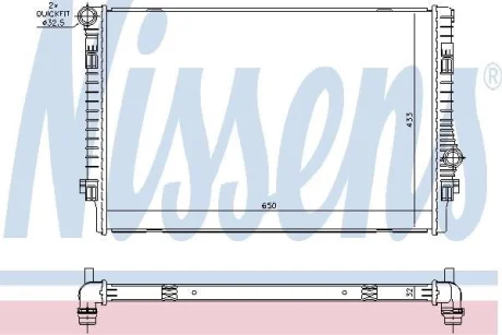 Радіатор системи охолодження PASSAT/TIGUAN/OCTAVIA III/SUPERB III 1.8-2.0 14-24 NISSENS 65302