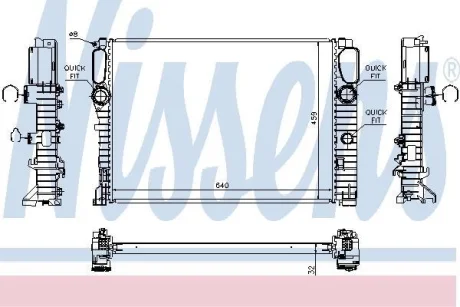 Радіатор охолодження двигуна First Fit NISSENS 67102A